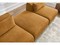 Sofa JEANNE, 3 vietų, geltona vaizdas iš šono