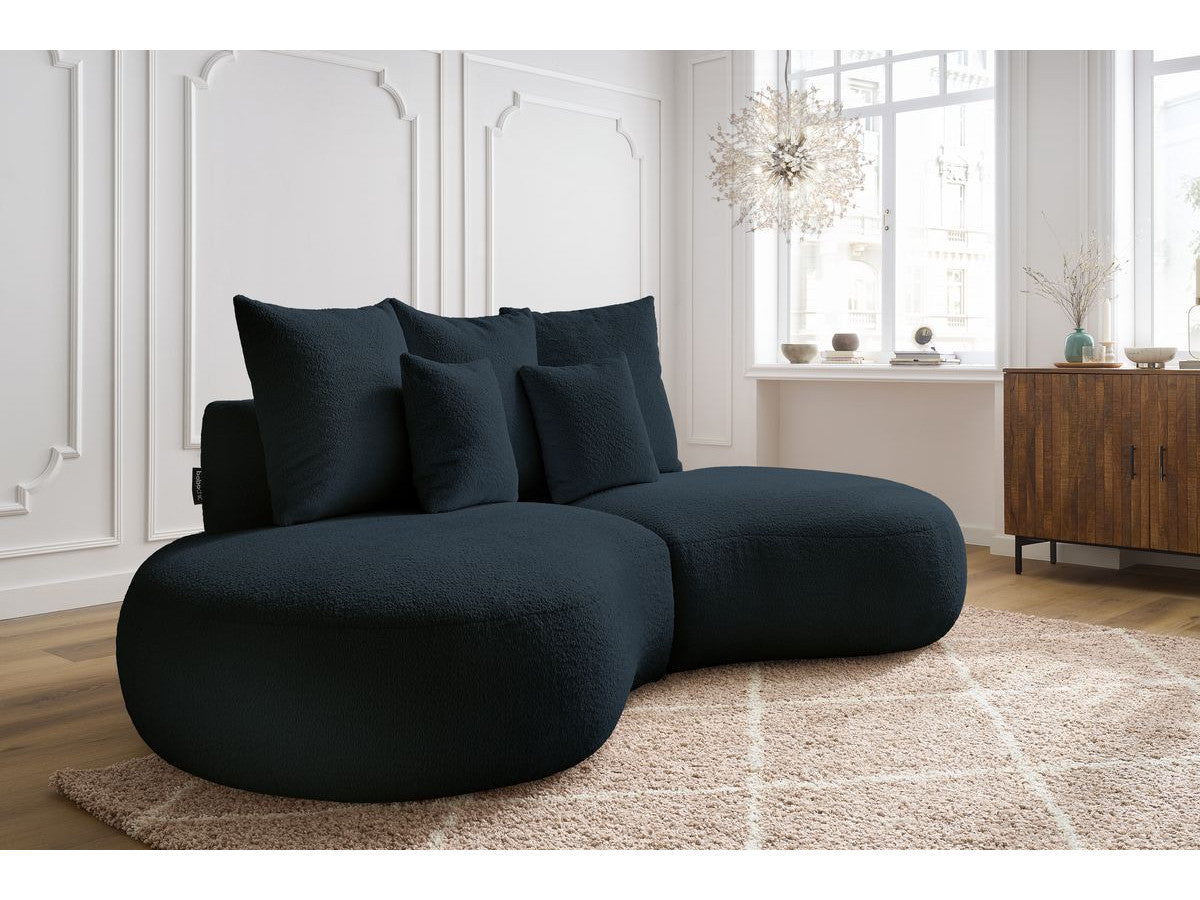 Sofa 3 vietų SAINT-GERMAIN, bouclé, tamsiai mėlyna detalės vaizdas