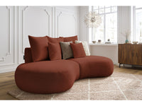 Sofa 3 vietų SAINT-GERMAIN, bouclé, oranžinė su pagalvėlėmis