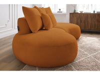 Sofa 3 vietų SAINT-GERMAIN, bouclé, geltona svetainės interjere