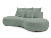 Sofa 3 vietų SAINT-GERMAIN, bouclé, žalia su pufu