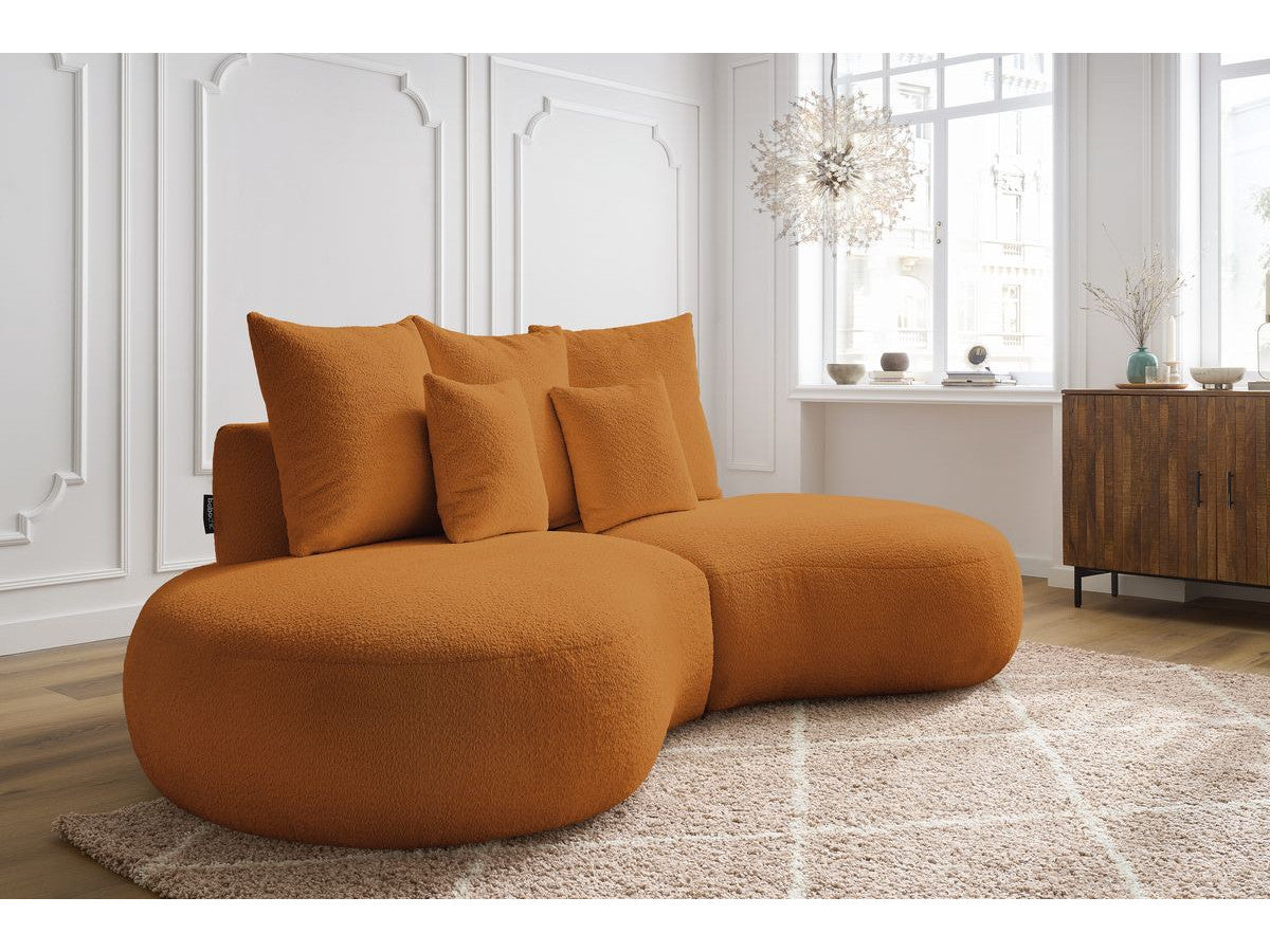 Sofa 3 vietų SAINT-GERMAIN, bouclé, geltona detalės vaizdas