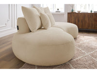 Sofa 3 vietų SAINT-GERMAIN, bouclé, smėlinė moderniame interjere