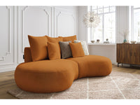 Sofa 3 vietų SAINT-GERMAIN, bouclé, geltona su pagalvėlėmis