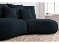 Sofa 3 vietų SAINT-GERMAIN, bouclé, tamsiai mėlyna kampinis vaizdas