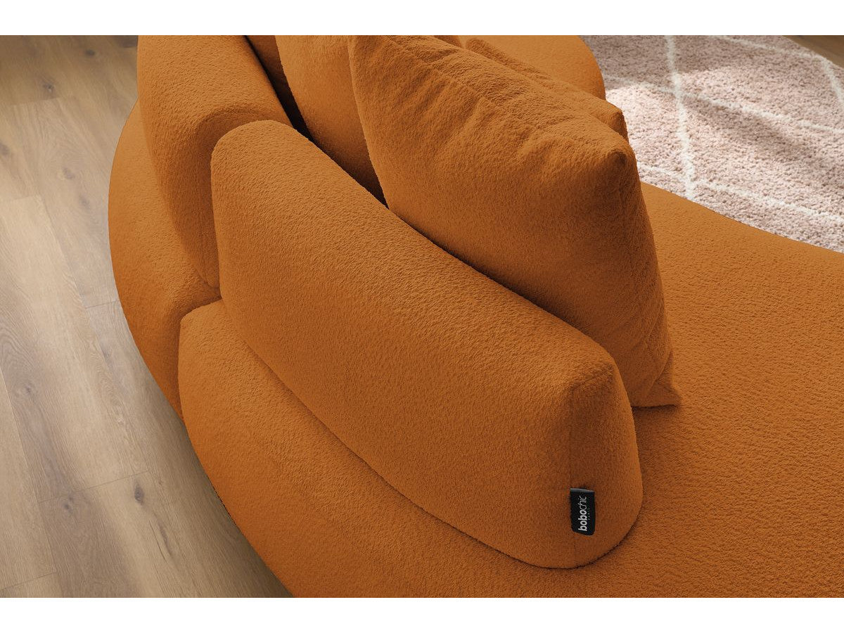 Sofa 3 vietų SAINT-GERMAIN, bouclé, geltona vaizdas iš priekio