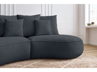 Sofa 3 vietų SAINT-GERMAIN, tamsiai pilka vaizdas iš šono