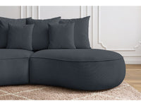 Sofa 3 vietų SAINT-GERMAIN, tamsiai pilka šalia kavos staliuko