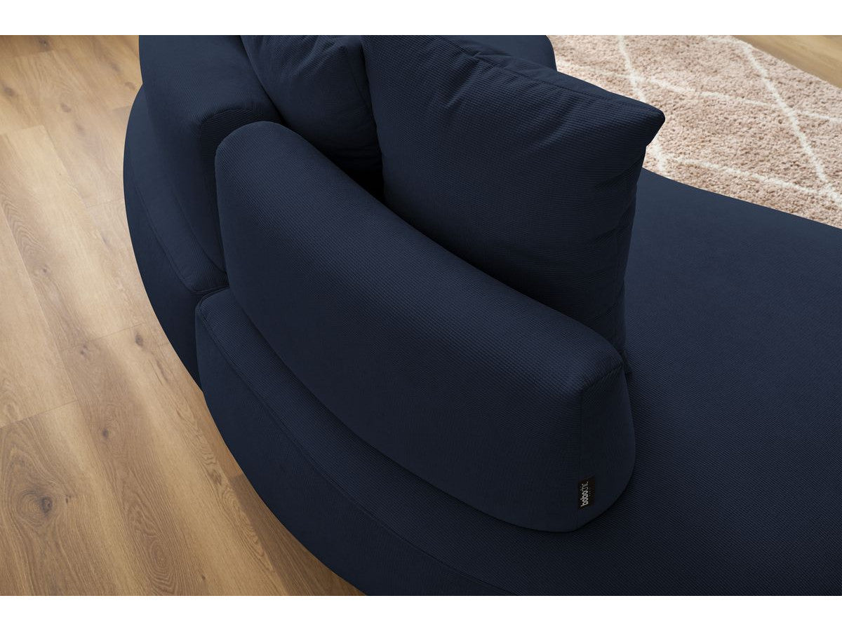 Sofa 3 vietų SAINT-GERMAIN, tamsiai mėlyna kampinis vaizdas