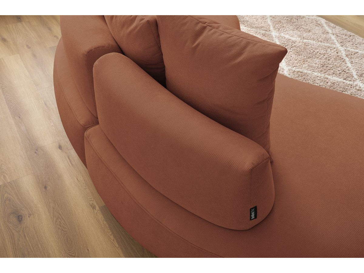 Sofa 3 vietų SAINT-GERMAIN, oranžinė kampinis vaizdas