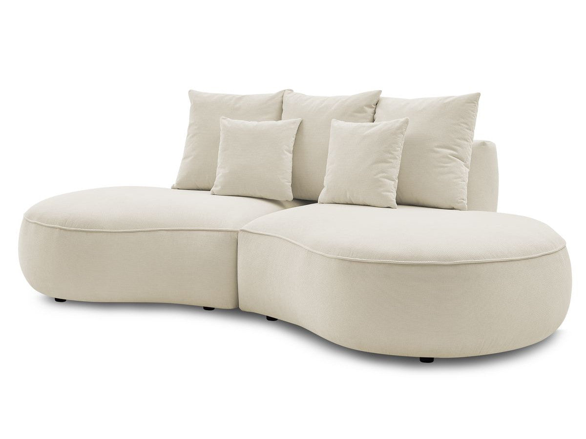 Sofa 3 vietų SAINT-GERMAIN, smėlinė svetainės interjere