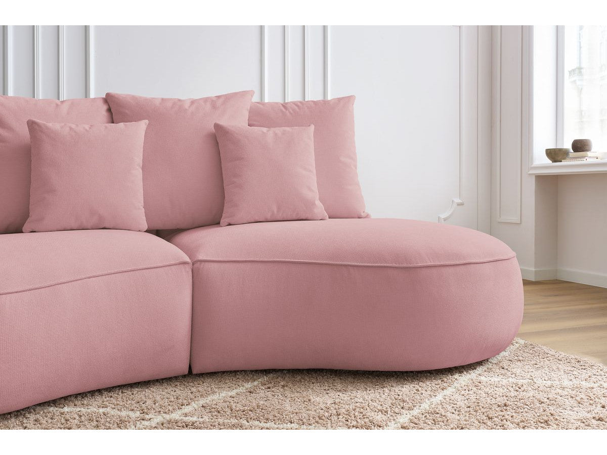 Sofa 3 vietų SAINT-GERMAIN, rožinė vaizdas iš šono