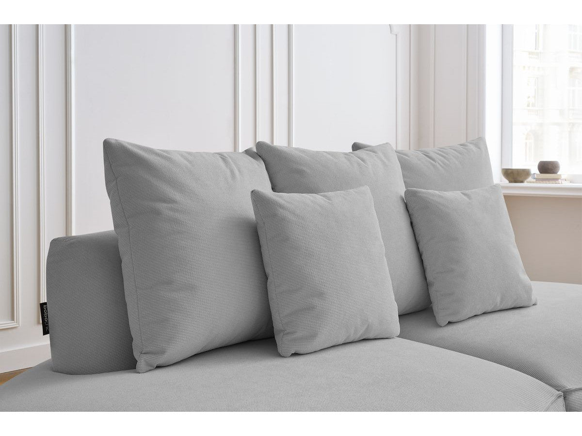 Sofa 3 vietų SAINT-GERMAIN, šviesiai pilka vaizdas iš priekio