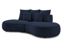 Sofa 3 vietų SAINT-GERMAIN, tamsiai mėlyna svetainės interjere