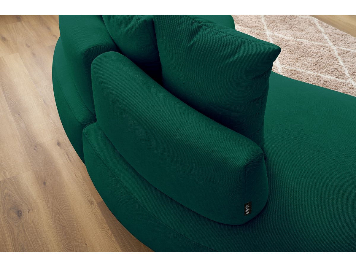 Sofa 3 vietų SAINT-GERMAIN, žalia kampinis vaizdas