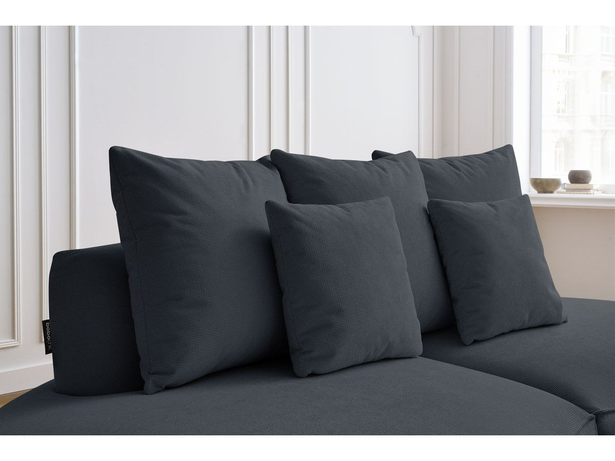 Sofa 3 vietų SAINT-GERMAIN, tamsiai pilka vaizdas iš priekio