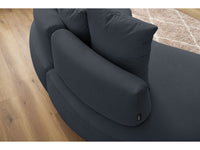 Sofa 3 vietų SAINT-GERMAIN, tamsiai pilka kampinis vaizdas