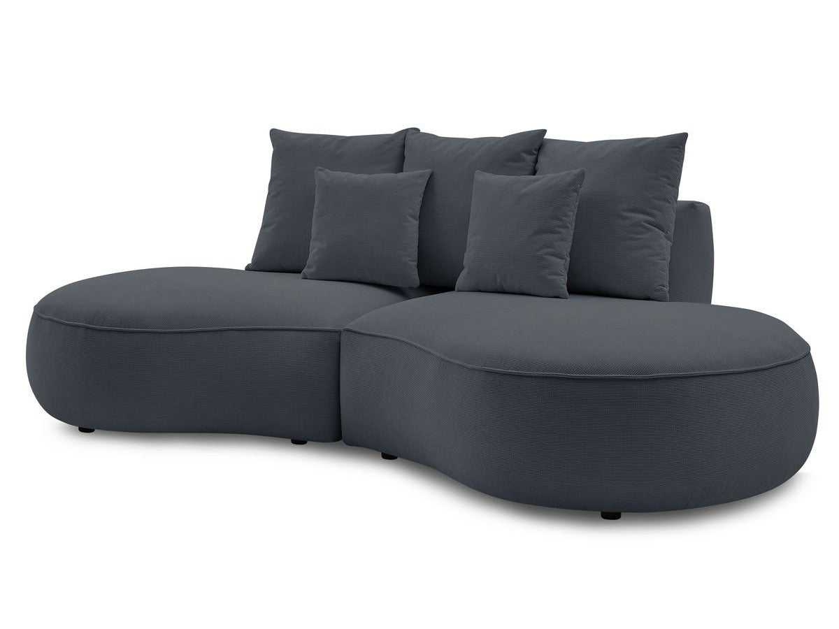 Sofa 3 vietų SAINT-GERMAIN, tamsiai pilka svetainės interjere