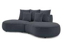 Sofa 3 vietų SAINT-GERMAIN, tamsiai pilka svetainės interjere