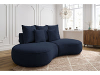Sofa 3 vietų SAINT-GERMAIN, tamsiai mėlyna su pufu