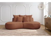 Sofa 3 vietų SAINT-GERMAIN, oranžinė su pagalvėlėmis
