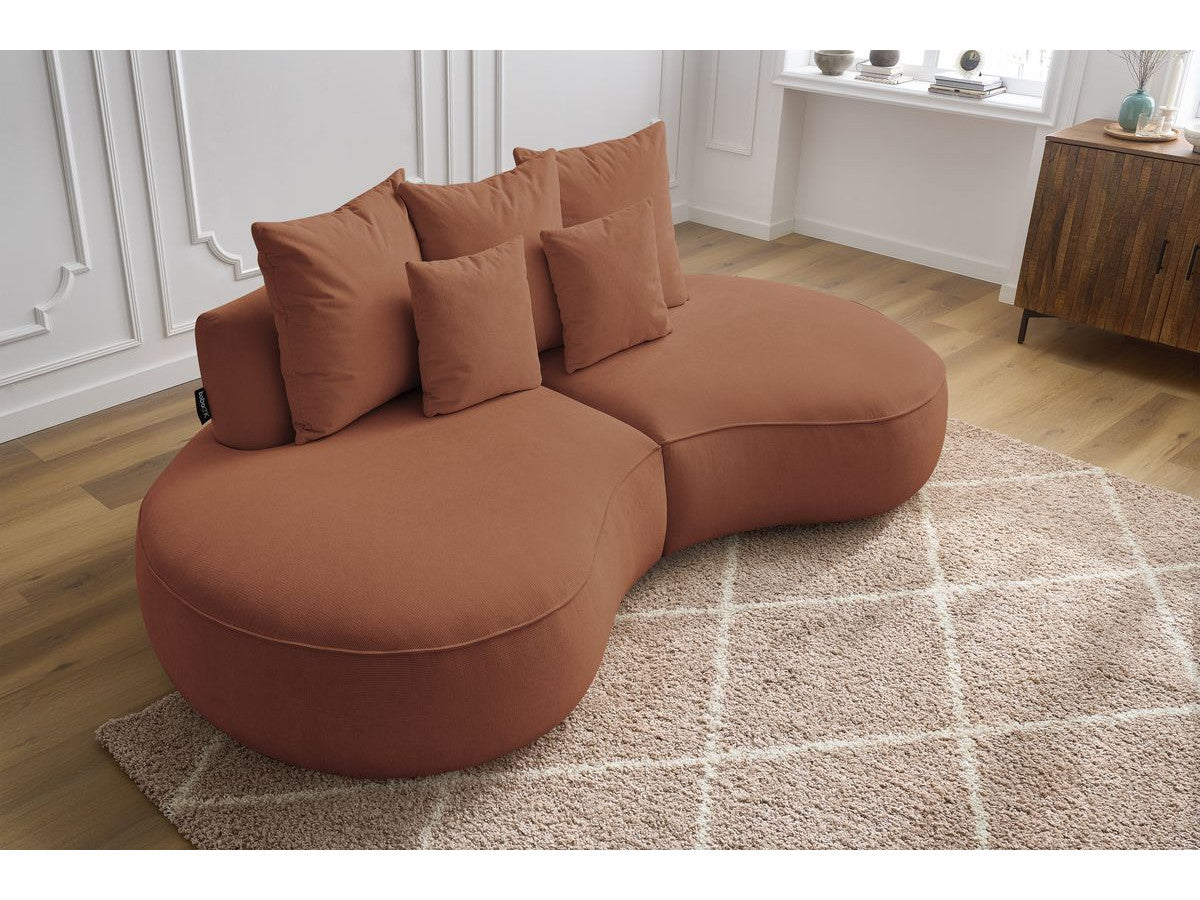 Sofa 3 vietų SAINT-GERMAIN, oranžinė detalės vaizdas