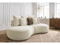 Sofa 3 vietų SAINT-GERMAIN, smėlinė moderniame interjere