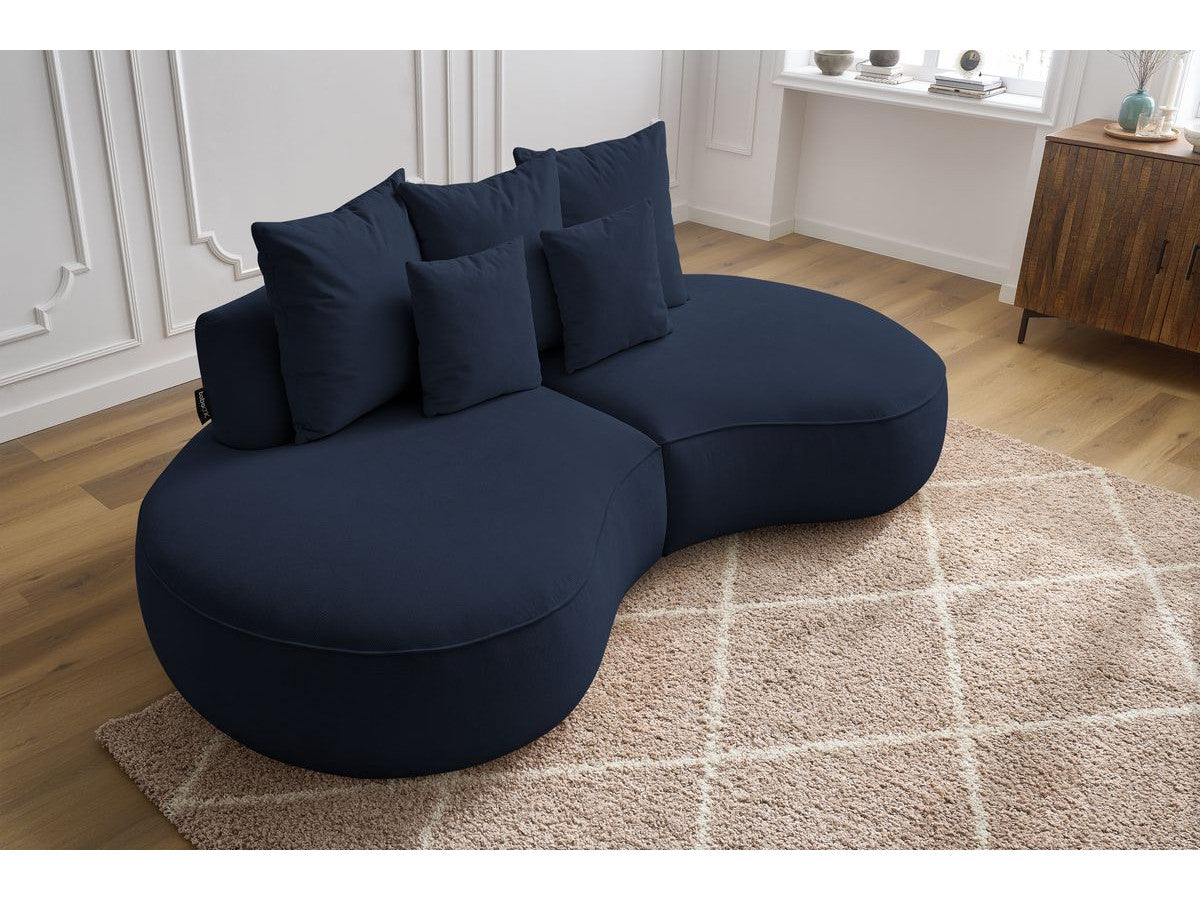 Sofa 3 vietų SAINT-GERMAIN, tamsiai mėlyna detalės vaizdas