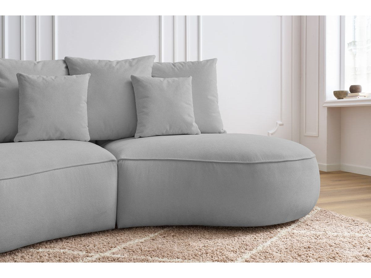 Sofa 3 vietų SAINT-GERMAIN, šviesiai pilka vaizdas iš šono