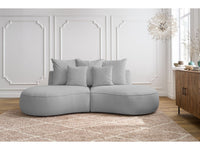 Sofa 3 vietų SAINT-GERMAIN, šviesiai pilka su pagalvėlėmis