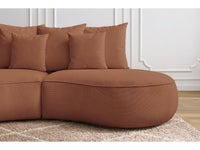 Sofa 3 vietų SAINT-GERMAIN, oranžinė šalia kavos staliuko