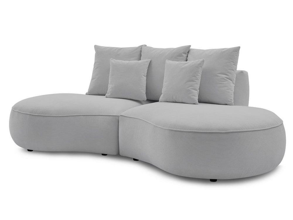 Sofa 3 vietų SAINT-GERMAIN, šviesiai pilka svetainės interjere