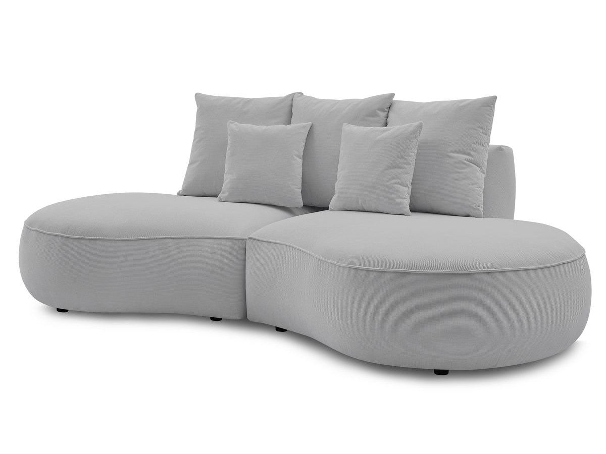 Sofa 3 vietų SAINT-GERMAIN, šviesiai pilka svetainės interjere