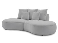 Sofa 3 vietų SAINT-GERMAIN, šviesiai pilka svetainės interjere