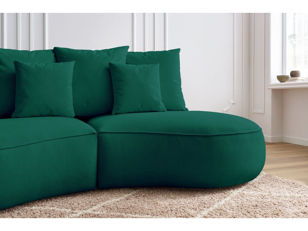 Sofa 3 vietų SAINT-GERMAIN, žalia vaizdas iš šono