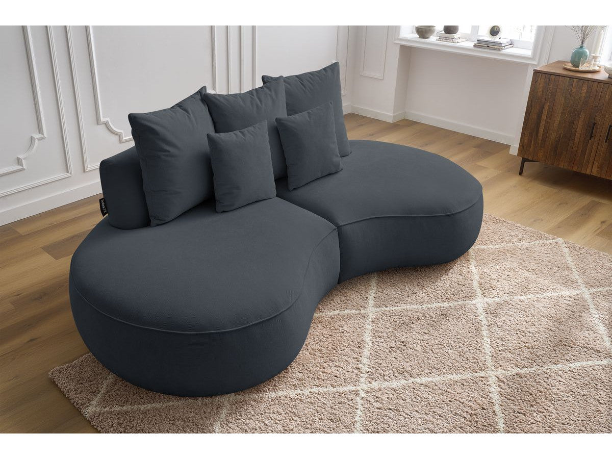 Sofa 3 vietų SAINT-GERMAIN, tamsiai pilka detalės vaizdas