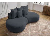 Sofa 3 vietų SAINT-GERMAIN, tamsiai pilka detalės vaizdas
