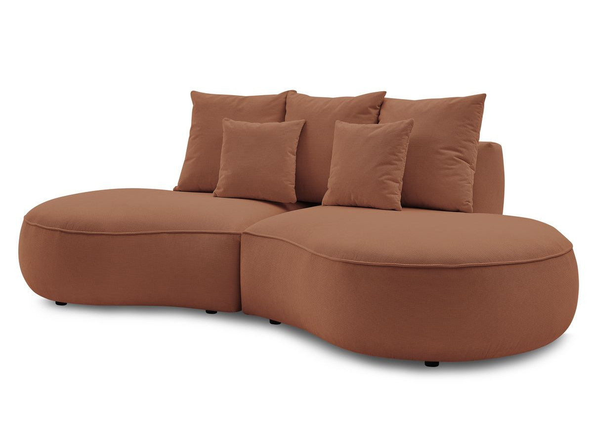 Sofa 3 vietų SAINT-GERMAIN, oranžinė svetainės interjere