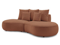Sofa 3 vietų SAINT-GERMAIN, oranžinė svetainės interjere