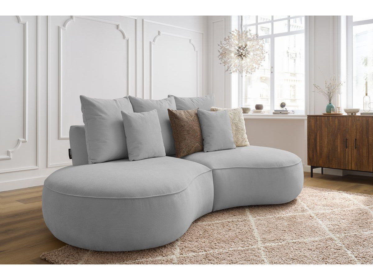 Sofa 3 vietų SAINT-GERMAIN, šviesiai pilka moderniame interjere