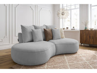 Sofa 3 vietų SAINT-GERMAIN, šviesiai pilka moderniame interjere
