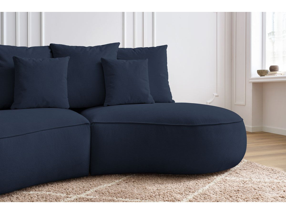 Sofa 3 vietų SAINT-GERMAIN, tamsiai mėlyna vaizdas iš šono