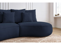 Sofa 3 vietų SAINT-GERMAIN, tamsiai mėlyna vaizdas iš šono