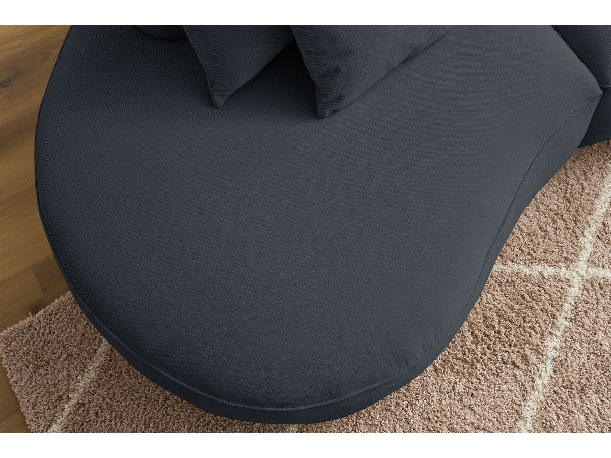 Sofa 3 vietų SAINT-GERMAIN, tamsiai pilka audinio tekstūra