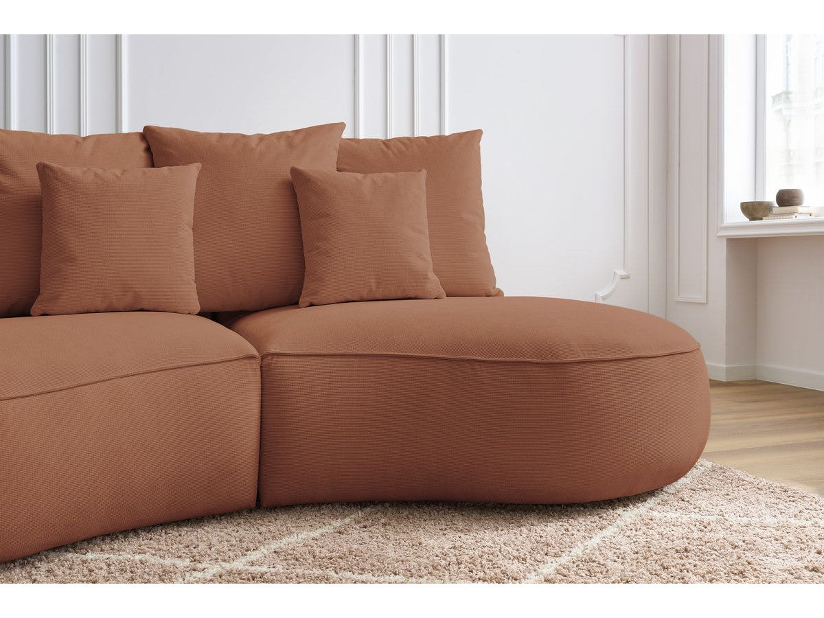 Sofa 3 vietų SAINT-GERMAIN, oranžinė vaizdas iš šono