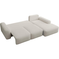 Kampinė sofa-lova LIVA, kreminė, dešinė