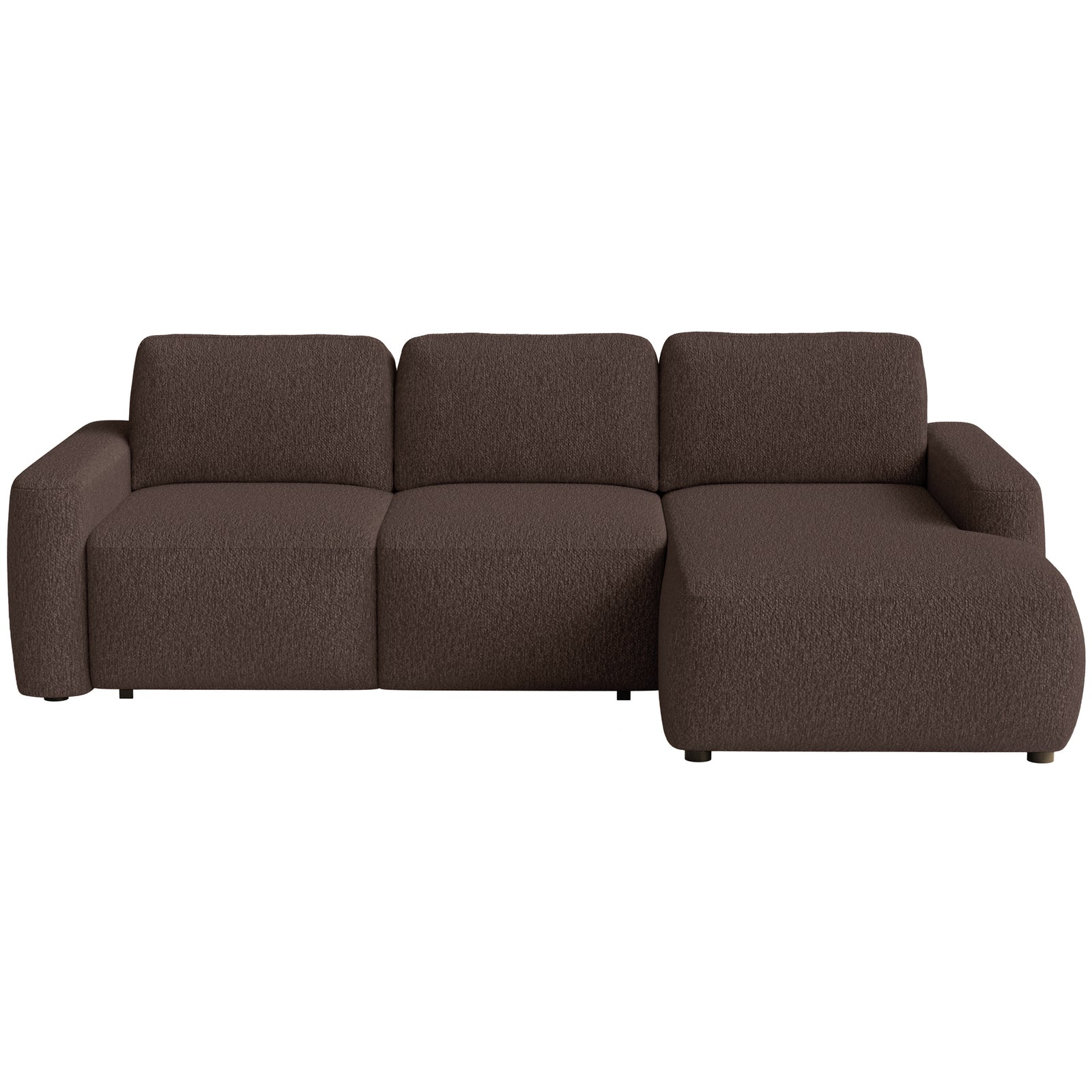 Kampinė sofa-lova LIVA, ruda, dešinė