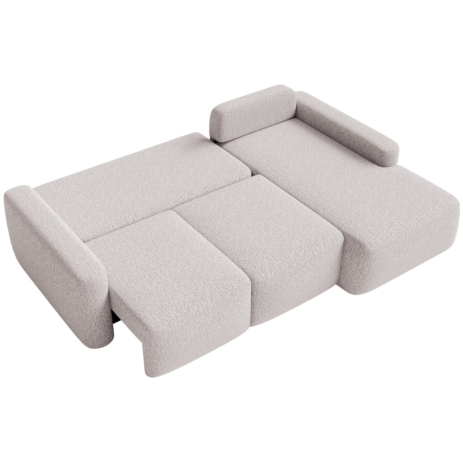 Kampinė sofa-lova LIVA, smėlinė, dešinė