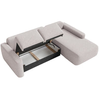 Kampinė sofa-lova LIVA, smėlinė, dešinė