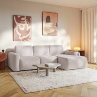 Kampinė sofa-lova LIVA, smėlinė, dešinė